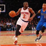 Feb 24, 2014; New York, NY, USA; New York Knicks point guard Raymond Felton (2) dribbles the ball in front of Dallas Mavericks shooting guar Feb 24, 2014; New York, NY, USA; New York Knicks point guard Raymond Felton (2) dribbles the ball in front of Dallas Mavericks shooting guar