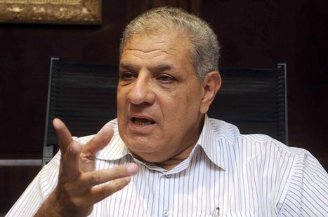 Egypt's Housing Minister Ibrahim Mahlab talks during an interview with the media in Cairo September 3, 2012. REUTERS/Stringer Egypt's Housing Minister Ibrahim Mahlab talks during an interview with the media in Cairo September 3, 2012. REUTERS/Stringer