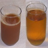 Apple cider and apple juice. Apple cider and apple juice.