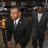Trenton New Jersey Mayor Tony Mack (L) and his brother Ralphiel Mack arrive at United States Court in Trenton, New Jersey, January 6, 2014 f Trenton New Jersey Mayor Tony Mack (L) and his brother Ralphiel Mack arrive at United States Court in Trenton, New Jersey, January 6, 2014 f