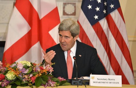 U.S. Secretary of State John Kerry speaks before opening the U.S.-Georgia Strategic Partnership Commission Plenary Session with Georgia's Pr U.S. Secretary of State John Kerry speaks before opening the U.S.-Georgia Strategic Partnership Commission Plenary Session with Georgia's Pr