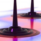 A microscopic "quantum droplet" - a new quasiparticle discovered by JILA physicists - is pictured in this artist's conception obtained by Re A microscopic "quantum droplet" - a new quasiparticle discovered by JILA physicists - is pictured in this artist's conception obtained by Re