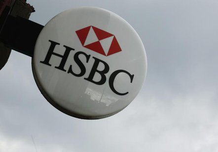 The signage of the HSBC bank is seen at a branch at Hayes in west London February 24, 2014. REUTERS/Luke MacGregor The signage of the HSBC bank is seen at a branch at Hayes in west London February 24, 2014. REUTERS/Luke MacGregor