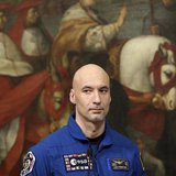 Italian astronaut Luca Parmitano attends a meeting with Prime Minister Enrico Letta (unseen) at Chigi palace in Rome, December 11, 2013. REU Italian astronaut Luca Parmitano attends a meeting with Prime Minister Enrico Letta (unseen) at Chigi palace in Rome, December 11, 2013. REU