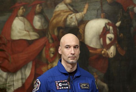 Italian astronaut Luca Parmitano attends a meeting with Prime Minister Enrico Letta (unseen) at Chigi palace in Rome, December 11, 2013. REU Italian astronaut Luca Parmitano attends a meeting with Prime Minister Enrico Letta (unseen) at Chigi palace in Rome, December 11, 2013. REU