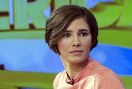 Amanda Knox reacts while being interviewed on the set of ABC's "Good Morning America" in New York January 31, 2014 file photo.REUTERS/Andrew Amanda Knox reacts while being interviewed on the set of ABC's "Good Morning America" in New York January 31, 2014 file photo.REUTERS/Andrew