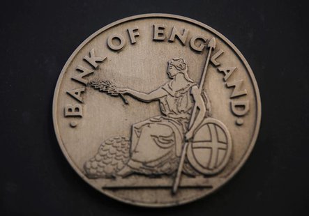 The logo is seen at the Bank of England in the City of London January 16, 2014. REUTERS/Luke MacGregor The logo is seen at the Bank of England in the City of London January 16, 2014. REUTERS/Luke MacGregor