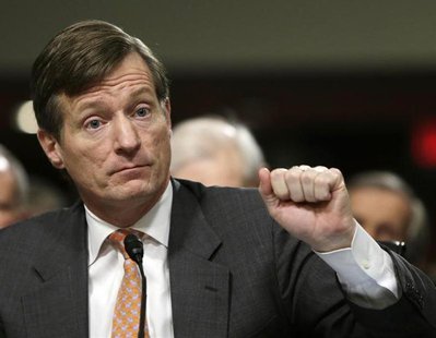 Credit Suisse CEO Brady Dougan testifies before the Senate Homeland and Governmental Affairs Investigations Subcommittee on Capitol Hill in Credit Suisse CEO Brady Dougan testifies before the Senate Homeland and Governmental Affairs Investigations Subcommittee on Capitol Hill in