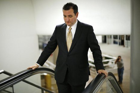 U.S. Senator Ted Cruz (R-TX) arrives in the subway for a vote whether to raise the debt ceiling at the U.S. Capitol in Washington February 1 U.S. Senator Ted Cruz (R-TX) arrives in the subway for a vote whether to raise the debt ceiling at the U.S. Capitol in Washington February 1