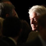 Former President Bill Clinton shakes hands with the crowd as he joins U.S. Democratic Senate candidate Alison Lundergan Grimes (not pictured Former President Bill Clinton shakes hands with the crowd as he joins U.S. Democratic Senate candidate Alison Lundergan Grimes (not pictured