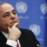 Minister of Strategic and Intelligence Affairs for International Relations of Israel Yuval Steinitz attends a news conference after a meetin Minister of Strategic and Intelligence Affairs for International Relations of Israel Yuval Steinitz attends a news conference after a meetin