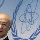 International Atomic Energy Agency (IAEA) Director General Yukiya Amano reacts as he attends a news conference during a board of governors m International Atomic Energy Agency (IAEA) Director General Yukiya Amano reacts as he attends a news conference during a board of governors m