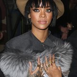 Singer Rihanna poses before the Lanvin Fall/Winter 2014-2015 women's ready-to-wear collection show during Paris Fashion Week February 27, 20 Singer Rihanna poses before the Lanvin Fall/Winter 2014-2015 women's ready-to-wear collection show during Paris Fashion Week February 27, 20