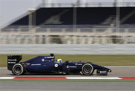 Williams Formula One driver Felipe Massa of Brazil drives his car during day three of Formula One's final pre-season test at Bahrain Interna Williams Formula One driver Felipe Massa of Brazil drives his car during day three of Formula One's final pre-season test at Bahrain Interna