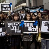 Staff members of Ming Pao newspaper take part in the march against violence on journalists in Hong Kong March 2, 2014. REUTERS/Tyrone Siu Staff members of Ming Pao newspaper take part in the march against violence on journalists in Hong Kong March 2, 2014. REUTERS/Tyrone Siu