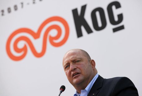Koc Holding Chairman Mustafa Koc makes a speech during the opening ceremony of the 12th Istanbul Biennial September 15, 2011. REUTERS/Murad Koc Holding Chairman Mustafa Koc makes a speech during the opening ceremony of the 12th Istanbul Biennial September 15, 2011. REUTERS/Murad