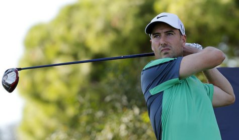 Ross Fisher of Britain tees off on the 14th hole during the second round of the inaugural Turkish Airlines Open in the south west city of An Ross Fisher of Britain tees off on the 14th hole during the second round of the inaugural Turkish Airlines Open in the south west city of An