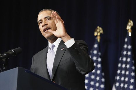 U.S. President Barack Obama addresses the winter meeting of the Democratic National Committee in Washington February 28, 2014. REUTERS/Jonat U.S. President Barack Obama addresses the winter meeting of the Democratic National Committee in Washington February 28, 2014. REUTERS/Jonat