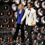 Presenters Matthew McConaughey and Kim Novak present at the 86th Academy Awards in Hollywood, California March 2, 2014. REUTERS/Lucy Nichols Presenters Matthew McConaughey and Kim Novak present at the 86th Academy Awards in Hollywood, California March 2, 2014. REUTERS/Lucy Nichols