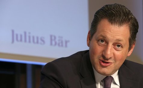 Chief Executive Boris Collardi of Swiss private bank Julius Baer addresses a news conference to present the bank's half-year results in Zuri Chief Executive Boris Collardi of Swiss private bank Julius Baer addresses a news conference to present the bank's half-year results in Zuri