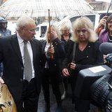 June Steenkamp (2nd R), mother of the murdered Reeva Steenkamp, arrives at the trial of Olympic and Paralympic track star Oscar Pistorius at June Steenkamp (2nd R), mother of the murdered Reeva Steenkamp, arrives at the trial of Olympic and Paralympic track star Oscar Pistorius at