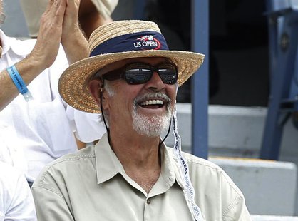 Actor Sean Connery watches from the gallery at the U.S. Open tennis tournament in New York September 6, 2012. REUTERS/Mike Segar Actor Sean Connery watches from the gallery at the U.S. Open tennis tournament in New York September 6, 2012. REUTERS/Mike Segar