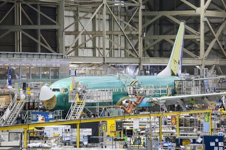 A Boeing 737 jetliner is pictured during a tour of the Boeing 737 assembly plant in Renton, Washington February 4, 2014. REUTERS/David Ryder A Boeing 737 jetliner is pictured during a tour of the Boeing 737 assembly plant in Renton, Washington February 4, 2014. REUTERS/David Ryder