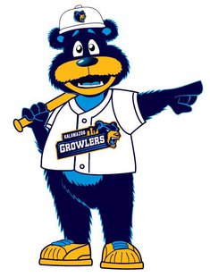 The new mascot for the Kalamazoo Growlers. The new mascot for the Kalamazoo Growlers.