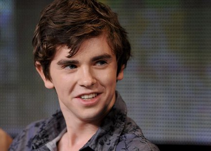 British cast member Freddie Highmore takes part in a panel discussion of A&E's "Bates Motel" during the 2013 Winter Press Tour for the Telev British cast member Freddie Highmore takes part in a panel discussion of A&E's "Bates Motel" during the 2013 Winter Press Tour for the Telev