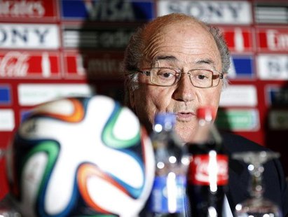 FIFA President Sepp Blatter speaks during a news conference at the Club World Cup soccer tournament in Marrakech December 19, 2013. REUTERS/ FIFA President Sepp Blatter speaks during a news conference at the Club World Cup soccer tournament in Marrakech December 19, 2013. REUTERS/