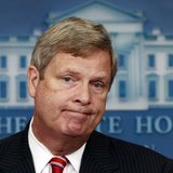 U.S. Agriculture Secretary Tom Vilsack listens to a question during a press briefing about the drought in the midwest at the White House in U.S. Agriculture Secretary Tom Vilsack listens to a question during a press briefing about the drought in the midwest at the White House in