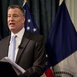 New York Mayor Bill de Blasio delivers the budget address at City Hall in New York February 12, 2014 file photo. REUTERS/Craig Ruttle/Pool New York Mayor Bill de Blasio delivers the budget address at City Hall in New York February 12, 2014 file photo. REUTERS/Craig Ruttle/Pool