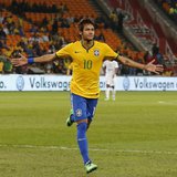 Brazil's Neymar celebrates his goal against South Africa during their international friendly soccer match at the First National Bank (FNB) S Brazil's Neymar celebrates his goal against South Africa during their international friendly soccer match at the First National Bank (FNB) S