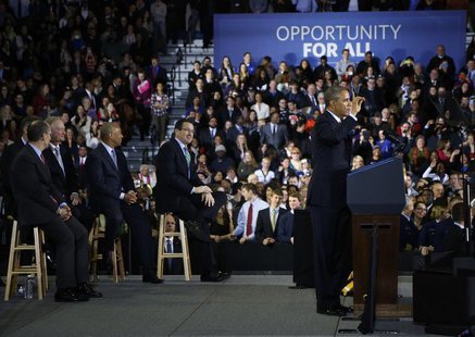 U.S. President Barack Obama delivers remarks on raising the minimum wage at Central Connecticut State University in New Britain, Connecticut U.S. President Barack Obama delivers remarks on raising the minimum wage at Central Connecticut State University in New Britain, Connecticut