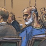 An artist sketch shows Suleiman Abu Ghaith, a son-in-law of Osama bin Laden and one of the highest-ranking al Qaeda figures to be brought to An artist sketch shows Suleiman Abu Ghaith, a son-in-law of Osama bin Laden and one of the highest-ranking al Qaeda figures to be brought to