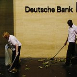 Workers sweep leaves outside Deutsche Bank offices in London December 5, 2013. REUTERS/Luke MacGregor Workers sweep leaves outside Deutsche Bank offices in London December 5, 2013. REUTERS/Luke MacGregor