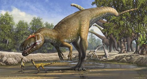 A Torvosaurus gurneyi dinosaur is seen in an undated artist's rendering released March 5, 2014. REUTERS/Sergey Krasovskiy/Handout via Reuter A Torvosaurus gurneyi dinosaur is seen in an undated artist's rendering released March 5, 2014. REUTERS/Sergey Krasovskiy/Handout via Reuter