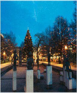 Bronson Park is owned by the County but leased to the City, which pays to maintain it and decorate it every Christmas. Bronson Park is owned by the County but leased to the City, which pays to maintain it and decorate it every Christmas.
