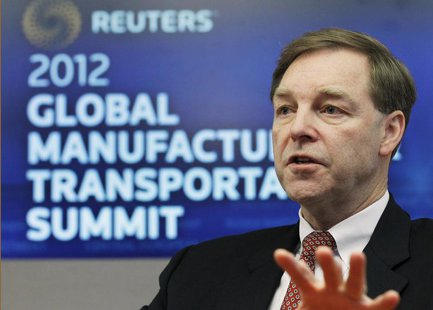 Stuart Levenick, group president of Caterpillar, speaks at the Reuters Manufacturing and Transportation Summit in New York, December 12, 201 Stuart Levenick, group president of Caterpillar, speaks at the Reuters Manufacturing and Transportation Summit in New York, December 12, 201