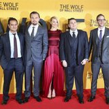 Producer Riza Aziz (L-R), cast members Leonardo DiCaprio, Margot Robbie, Jonah Hill and producer Joey McFarland arrive for the U.K. Premiere Producer Riza Aziz (L-R), cast members Leonardo DiCaprio, Margot Robbie, Jonah Hill and producer Joey McFarland arrive for the U.K. Premiere