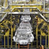 Chevrolet Cruze chassis move along the assembly line at the General Motors Cruze assembly plant in Lordstown, Ohio July 22, 2011 file photo. Chevrolet Cruze chassis move along the assembly line at the General Motors Cruze assembly plant in Lordstown, Ohio July 22, 2011 file photo.