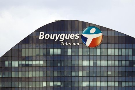 A Bouygues Telecom company logo is seen on the facade of the Sequana tower, the company's headquarters, in Issy-Les-Moulineaux, near Paris, A Bouygues Telecom company logo is seen on the facade of the Sequana tower, the company's headquarters, in Issy-Les-Moulineaux, near Paris,