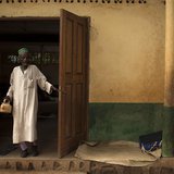 A man walks out of a mosque near Kilometre 12 (PK12) where internally displaced muslims are stranded due to the ongoing sectarian violence i A man walks out of a mosque near Kilometre 12 (PK12) where internally displaced muslims are stranded due to the ongoing sectarian violence i