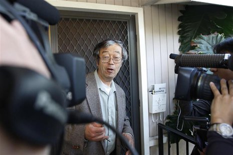 A man widely believed to be Bitcoin currency founder Satoshi Nakamoto is surrounded by reporters as he leaves his home in Temple City, Calif A man widely believed to be Bitcoin currency founder Satoshi Nakamoto is surrounded by reporters as he leaves his home in Temple City, Calif