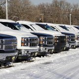 A line of Chevrolet trucks made by General Motors are seen for sale at a dealer in Wheat Ridge, Colorado February 6, 2014 file photo.
CREDIT: REUTERS/RICK WILKING A line of Chevrolet trucks made by General Motors are seen for sale at a dealer in Wheat Ridge, Colorado February 6, 2014 file photo.
CREDIT: REUTERS/RICK WILKING