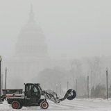 A snow sweeper attempts to keep a street open in front of the U.S. Capitol during a blizzard in Washington March 3, 2014.
CREDIT: REUTERS/GARY CAMERON A snow sweeper attempts to keep a street open in front of the U.S. Capitol during a blizzard in Washington March 3, 2014.
CREDIT: REUTERS/GARY CAMERON