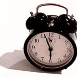 An alarm clock. An alarm clock.