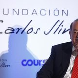 Mexican billionaire Carlos Slim attends a presentation of a digital platform, which was created in partnership with the Carlos Slim Foundati Mexican billionaire Carlos Slim attends a presentation of a digital platform, which was created in partnership with the Carlos Slim Foundati