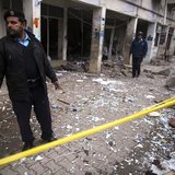 A policeman cordons off the site of a bomb attack at the district court in Islamabad March 3, 2014. REUTERS/Zohra Bensemra A policeman cordons off the site of a bomb attack at the district court in Islamabad March 3, 2014. REUTERS/Zohra Bensemra