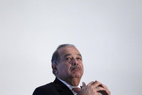 Mexican billionaire Carlos Slim attends the presentation of a digital platform to promote Mexico's natural heritage inside Soumaya museum in Mexican billionaire Carlos Slim attends the presentation of a digital platform to promote Mexico's natural heritage inside Soumaya museum in